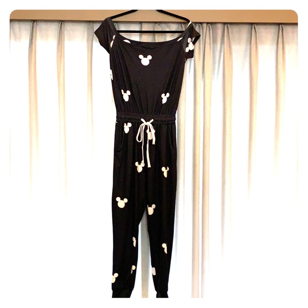 Mickey Mouse off-the-shoulder jumpsuit